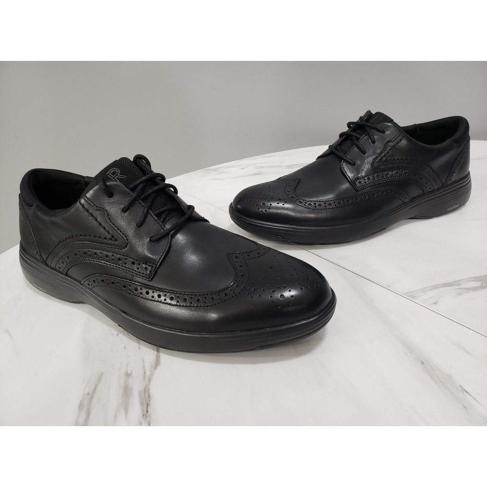 NEW NO BOX -‎ Rockport Men's Noah Black Leather Wingtip Oxfords CJ3197 SIZE 11